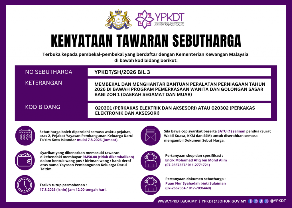 KENYATAAN TAWARAN SEBUTHARGA