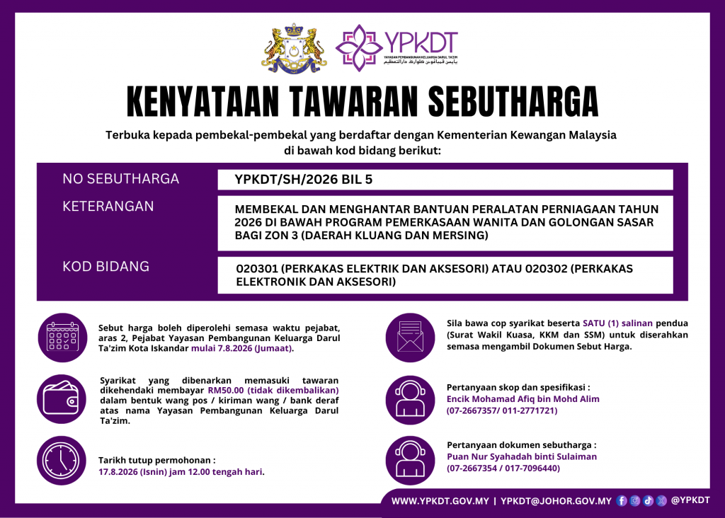 KENYATAAN TAWARAN SEBUTHARGA