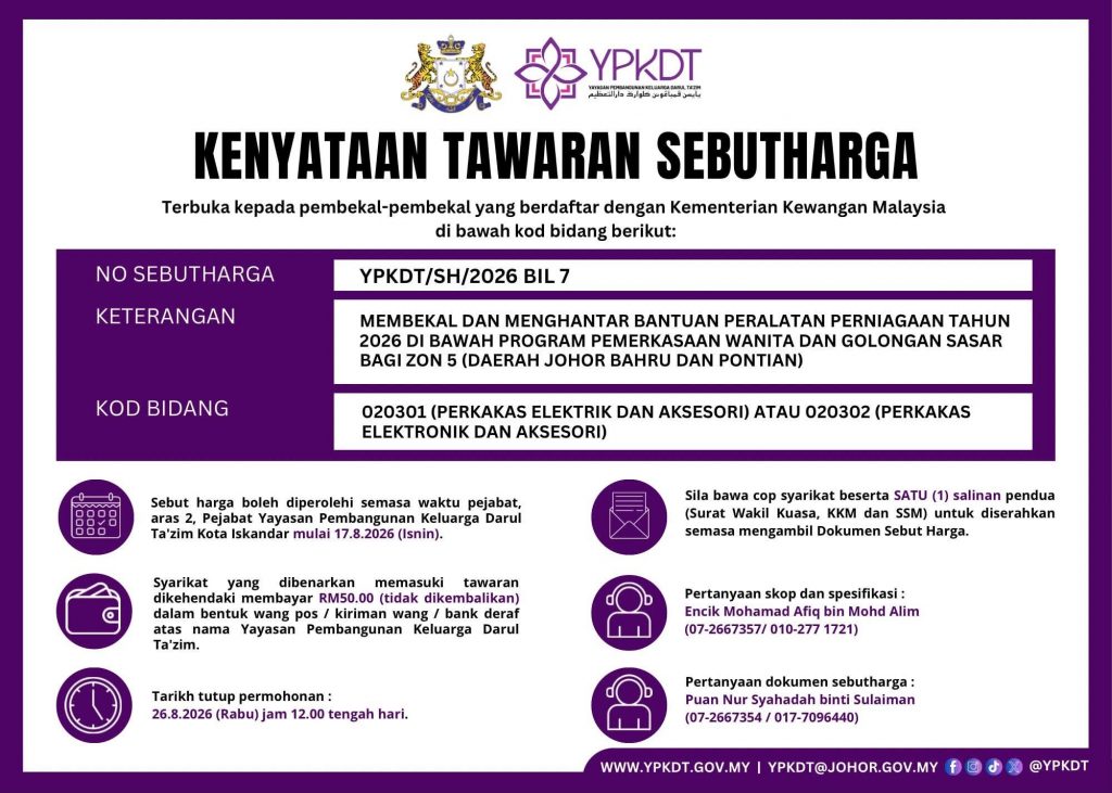 KENYATAAN TAWARAN SEBUTHARGA